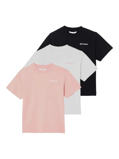 Palm Angels Three T-shirt Set In Multi