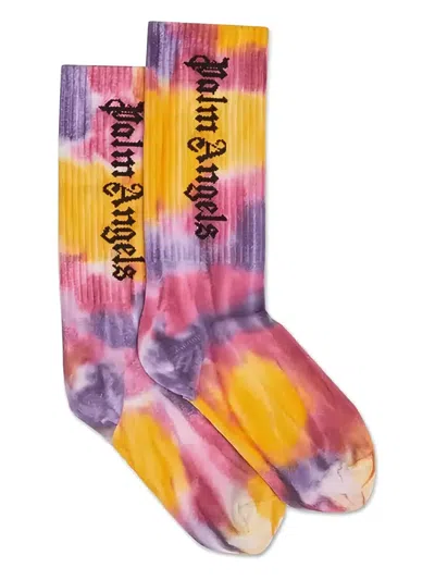 PALM ANGELS TIE-DYE LOGO SOCKS