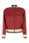 Palm Angels Tiziano Red Viscose Bomber Jacket