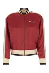 Palm Angels Tiziano Red Viscose Bomber Jacket