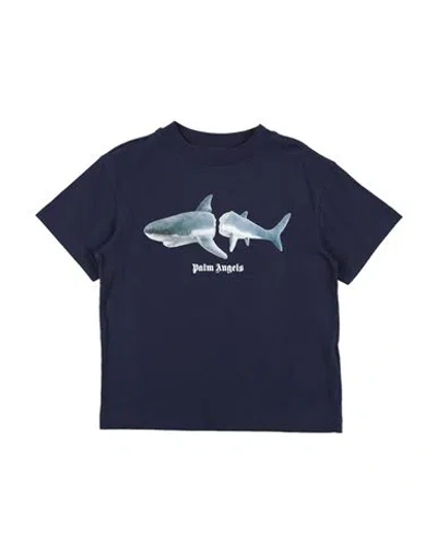 Palm Angels Babies'  Toddler Boy T-shirt Navy Blue Size 6 Cotton