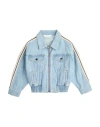 Palm Angels Toddler Girl Denim Outerwear Blue Size 4 Cotton, Polyester In Blue