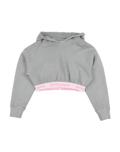 Palm Angels Babies'  Toddler Girl Sweatshirt Grey Size 4 Cotton, Elastane, Polyester, Polyamide In Gray