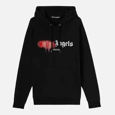 Pre-owned Palm Angels Tokyo Sprayed Hoodie Black