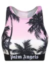 Palm Angels Palm-print Crop Top In 3710