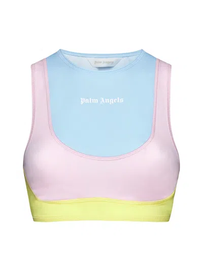 Palm Angels Miami Training Crop Top In Multi