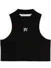 Palm Angels Pa Monogram Top In Black