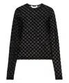 Palm Angels Monogram-pattern Sheet Top In Black