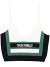 Palm Angels Cb Racing Knit Top In Green