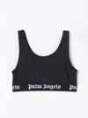 Palm Angels Logo-underband Crop Top In Black