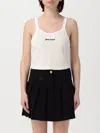 Palm Angels Logo-print Cotton Tank Top In White