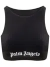 Palm Angels Top With Logo In Animal Print