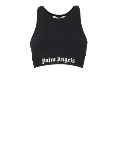 Palm Angels Top With Sport Logo In Black