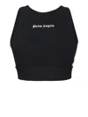 Palm Angels Black Training Crop Sport Top