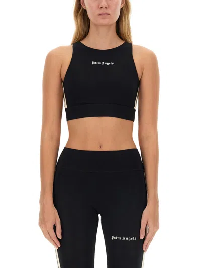 Palm Angels Tops With Logo In Black