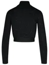 Palm Angels Crop Top In Black Viscose Blend In Black
