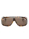 Palm Angels Tortoiseshell Pilot-frame Sunglasses In Brown