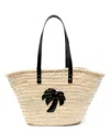 Palm Angels Bucket Bag With Palm Tree Patch In Beige