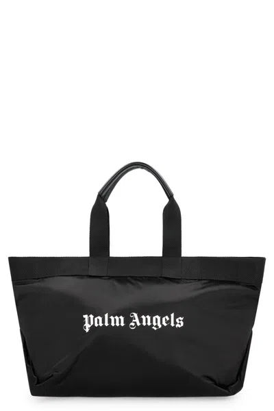 Palm Angels Tote Bag In Nylon In Black