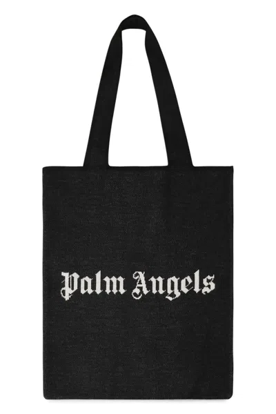 Palm Angels Tote Bag With Logo In Black