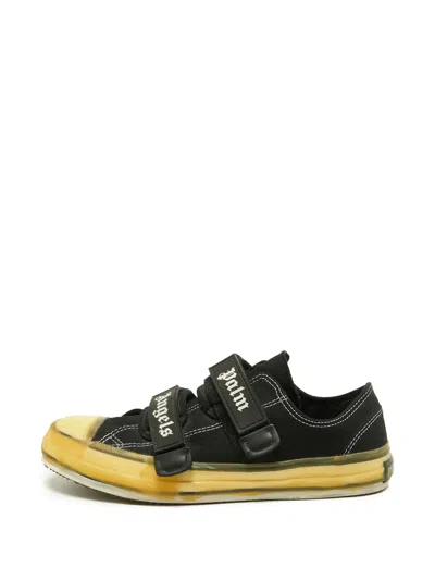 Pre-owned Palm Angels Touch-strap Low-top Sneakers In Black