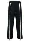 Palm Angels Track Black Polyester Blend Pants In Black
