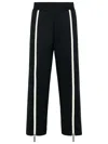 Palm Angels Track Black Polyester Blend Pants In Black