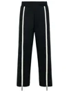 Palm Angels Track Black Polyester Blend Pants In Black