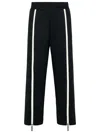 Palm Angels Track Black Polyester Blend Pants In Black
