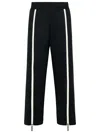 Palm Angels Track Black Polyester Blend Pants In Black