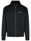 Palm Angels 'classic Logo' Black Sweatshirt With Logo Printed On The Front In Black