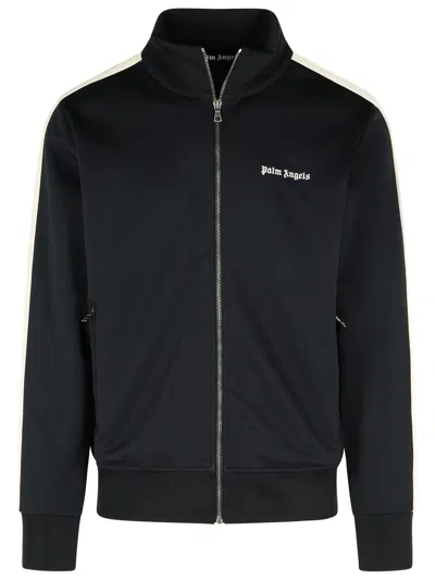 Palm Angels 'track' Sweatshirt Featuring High Collar In Black