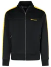Palm Angels Track Black Polyester Sweatshirt In Black