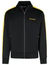 Palm Angels Track Black Polyester Sweatshirt In Multi