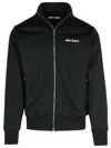 Palm Angels 'track' Sweatshirt Featuring High Collar In Black
