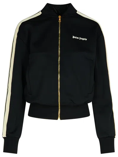 Palm Angels Track Sweatshirt Polyester Noir In Black