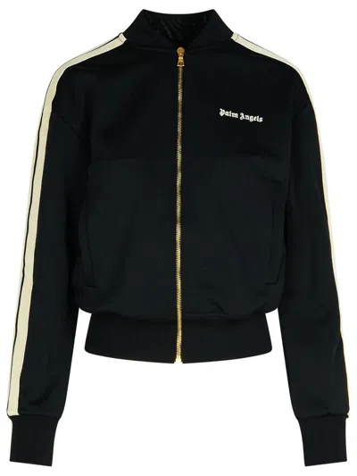 PALM ANGELS PALM ANGELS 'TRACK' BLACK POLYESTER SWEATSHIRT