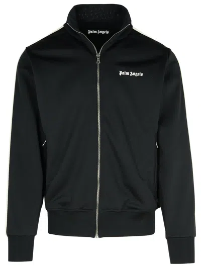 PALM ANGELS TRACK BLACK POLYESTER SWEATSHIRT