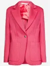 Palm Angels Track Side-stripe Cotton-blend Blazer In Fuchsia