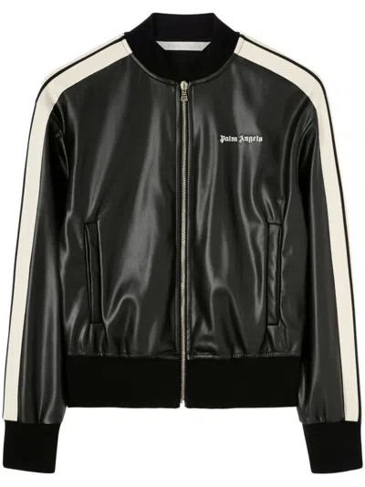 Palm Angels Track Bomber Jacket In Black  