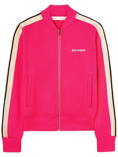 PALM ANGELS TRACK BOMBER JACKET WITH EMBROIDERED LOGO