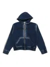 Palm Angels Denim Track Jacket In Blue