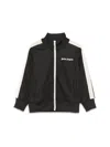 Palm Angels Stripe-detail Track Jacket In Black