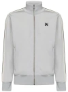PALM ANGELS TRACK JACKET IN GRAY TECHNICAL FABRIC