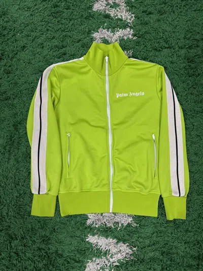 Pre-owned Palm Angels Track Jacket Lime In Lime Green