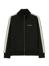 Palm Angels Black High Neck Sweatshirt With Logo Lettering On The Front In Wool Blend Man