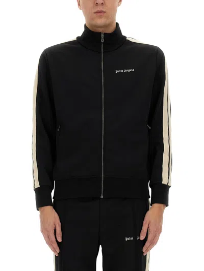 Palm Angels Track Jacket With Zipper In Black
