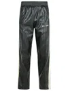 Palm Angels Faux Leather Joggers With Side Stripes