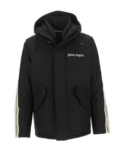 Palm Angels Track Logo-print Ski Jacket In Black