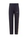 Palm Angels Logo Embroidered Side Stripe Detailed Track Pants In Blue